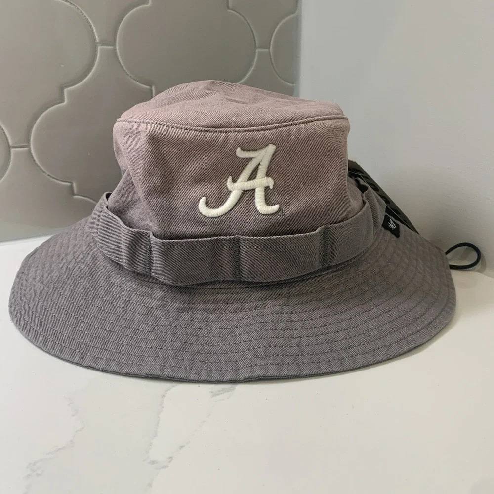 '47 Brand Alabama Crimson Tide Buxton Gray Bucket Hat Cap OSFM